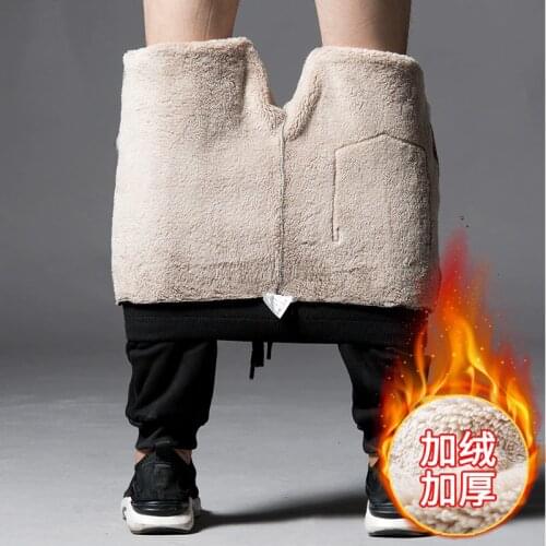 8XL Men Pants Winter Warm Increase Thicken Cotton-padded Outdoor Male Hiking Camping Fishing Climbing Lamb Velvet Sports Trouser