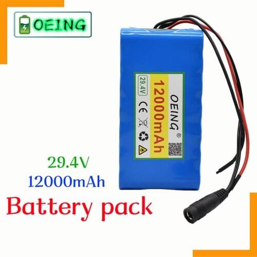 NEWEST 7S2P 18650 li-ion Rechargeable battery pack 29.4v 12000mAh electric bicycle moped Balancing scooter