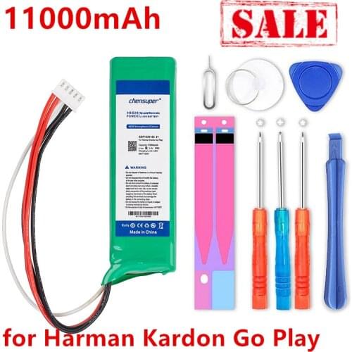 NEW GSP1029102 01 11000mAh Battery for Harman Kardon Go Play Mini / Go Play Speaker Batteries + free gfit