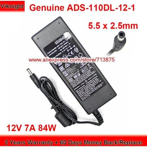 Genuine ADS-110DL-12-1 120084E 12V 7A AC Adapter 84W Charger Power Supply