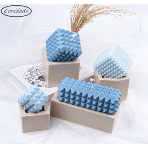 Sharp Angle Cube Soy Wax Molde Silicona Aromatherapy DIY Soap Silicon Mold Handmade Candle Making Supplies