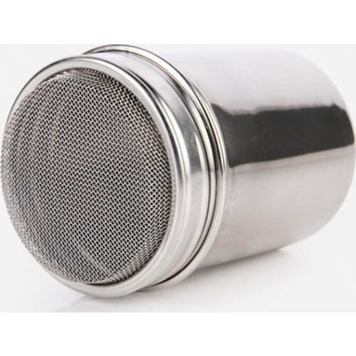 Stainless Steel Chocolate Shaker Cocoa Flour Icing Sugar Powder Coffee Sifter Lid Shaker Cooking Tools Coffee Accessories