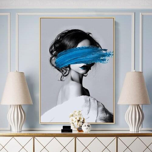 Maeham Nordic Abstract figures Canvas Painting Prints Posters Black White Pictures for Living Room Morden creative Home Decor