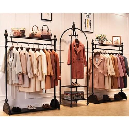 Clothing store display rack display rack European style floor-standing clothes rack