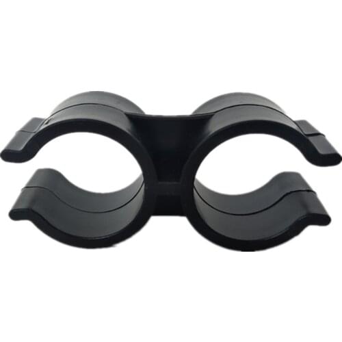 For 25 mm tube clamp UPVC guardrail barrier 2 way tube clip plastic holder base spacer clamping PVC pipe U Shape clamp