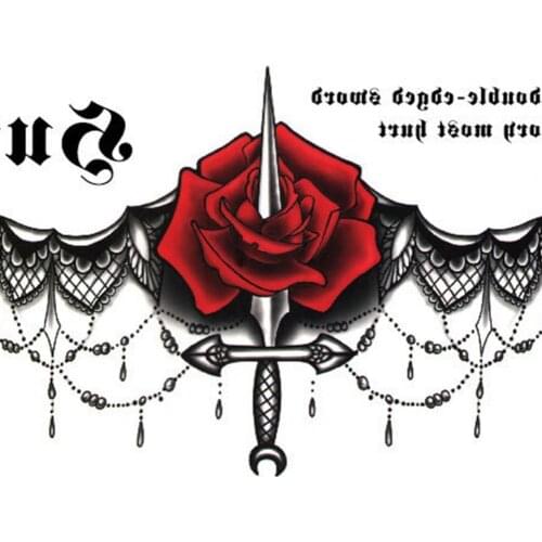 Women Tattoo Sticker Coloful Flower Pattern Chest Tattoo Waterproof Body Art Sticker Temporary Tattoo Easy Remove