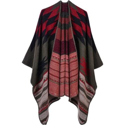 2019 New Womens Travel Scarf Cardigan Poncho Cape thickening Blanket Cloak Wrap Shawl Coat Cashmere Pashmina Tassel Shawl