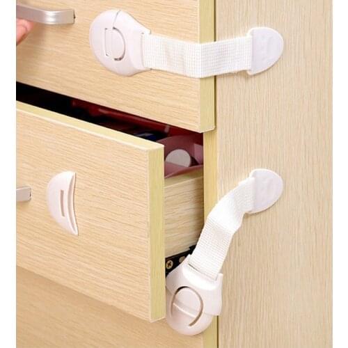 10 Pcs/lot Child Protection Plastic Child Lock Baby Safety Infant Security Door Stopper Castle Drawer Cabinet Toilet Safety Lock