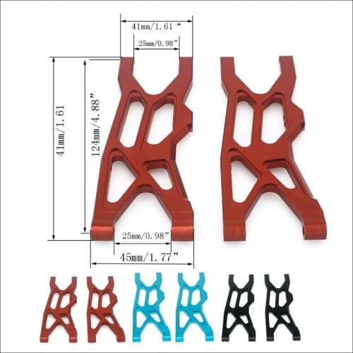 2pcs alloy aluminum rear lower suspension arm a-arms rc hobby model car 1-10 ARRMA 4s for Outcast&Kraton upgraded hop-up parts