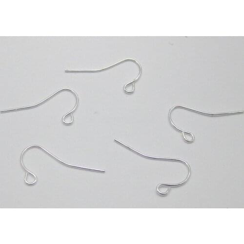 200 Silver Earring Fish Hook Ear Wire French Hook5mm