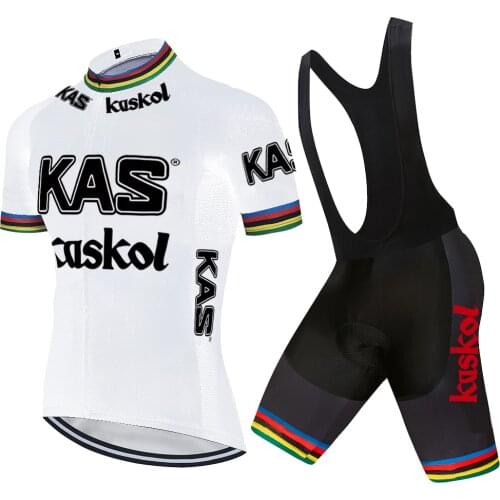 Retro 2021 Team KAS Cycling Jerseys Bike Wear Clothes Bib Gel Sets Clothing Ropa Ciclismo Uniformes Maillot Sport Wear 20D