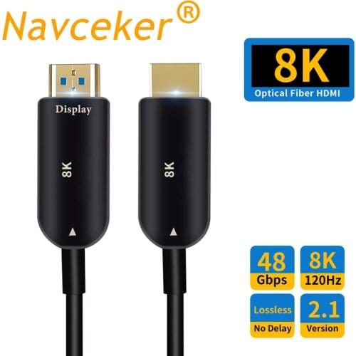 2020 Real 48Gbps HDMI 2.1 Cable 8K HDMI 2.1 Optical Fiber Cable Dolby UHD 2.1 HDMI Cables 5M 10M 20M RGB 4:4:4 Cabo HDMI 2.1 4K