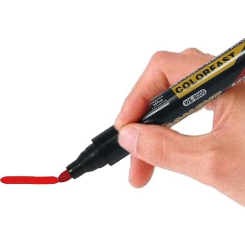 4pcs/set permanent marker pen non-toxic waterproof oily black blue red pen quick drying Signature Pen Stationery Supplies