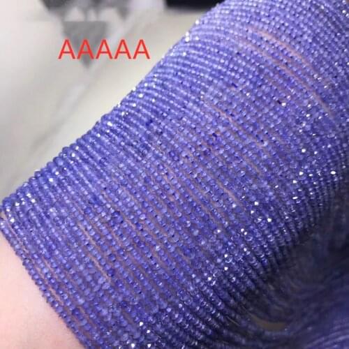 5/3A LOOSE BEADS BLUE TANZANITE Roundelle faceted 2*1mm wholesale for DIY jewelry necklace