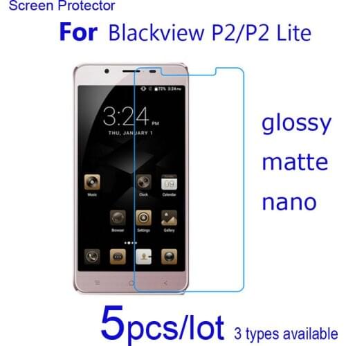 5pcs/lot Soft Screen Protectors for Blackview P2 or P2 Lite Smart Phone Ultra-Clear/Matte/Nano Anti Explosion Protective Films