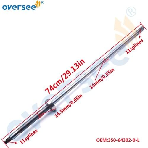 Long Driver Shaft 350-64302-0 For Tohatsu Outboard Engine 9.9HP 15HP 18 HP NS15B2 NS9.9D 2 Stroke 350-64302