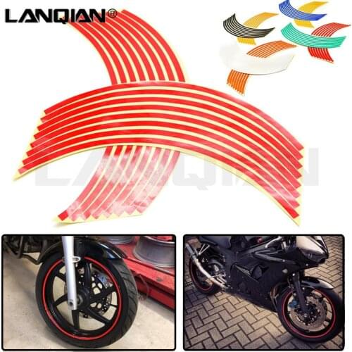 For HONDA CRF450R CRF250X CRF450X CRF 450R 250X 450X 16 Strips Motorcycle Wheel Sticker Reflective Decals Rim Tape Car/bicycle