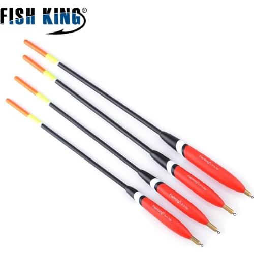 FISH KING 4pcs/pack Barguzinsky Fir Float 1.2+2.0g/1.5+1.5g/2.0+2.0g/2.5+3.0g Balsa Bobber Cork Vertiacl Buoy Carp Fishing Float