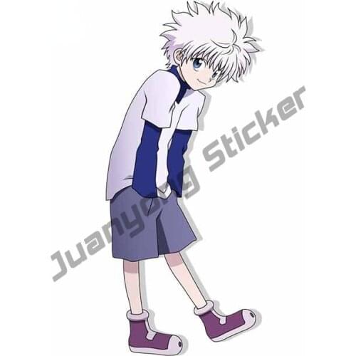 Hunter X Hunter Killua Zoldyck Cartoon Car Stickers for Window Truck Camper Windshield Decal Laptop Anime Graphics PVC13x6cm