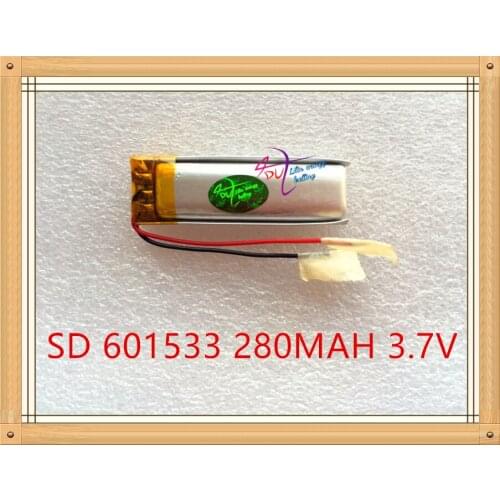 Liter energy battery 3.7V polymer lithium battery 601533 280MAH 601535 recording pen point reading pen small camera toy