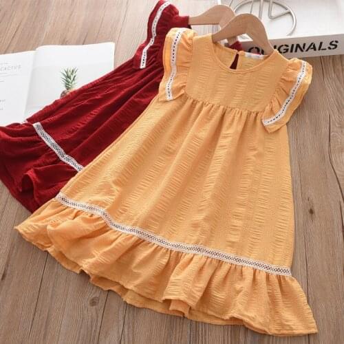 Melario Summer Casual Dresses for Girls 2021 New Fashion Kids Baby Ruffles Cute Costumes Children Princess Clothes 3-7 Years