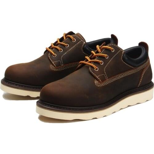 Yomior Autumn Winter High Quality Vintage Men Shoes Handmade Cow Leather Goodyear-Welted Ankle Boots Tooling Motorcycle Boots