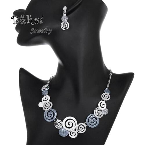 2020 Vintage Handmade Jewelry Sets Choker Best Friend Necklace Chains Earrings and Necklaces Gifts Set for Women Accessories