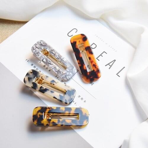 New Woment Girls Vintage Print Geometric Hair Clips Barrettes Hollow Waterdrop Hairpins Elegant Headwear Hair Accessories