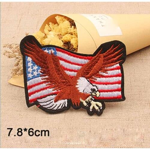 Eagle Flag Iron On Embroidered Clothes Patch For Clothing Stickers Garment Apparel Accessories