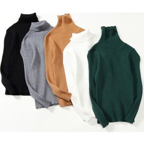 2020 Autumn Winter New Childrens Sweaters Boys And Girls Knitted Bottoming Sweater Children High Neck Pullover Bottoming Shirt