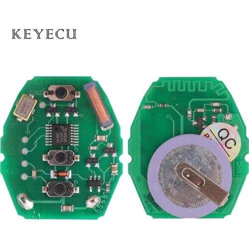 Keyecu Rechargeable Remote Circuit Board 315Mhz / 433.92MHz for BMW 3 5 X series 7S E38 E39 E46 with ML2020 Battery