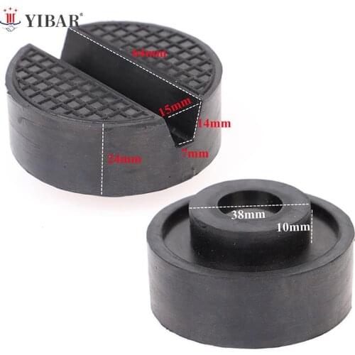 Car Lift Jack Stand Rubber Pads Black Rubber Slotted Floor Jack Pad Frame Rail Adapter Universal