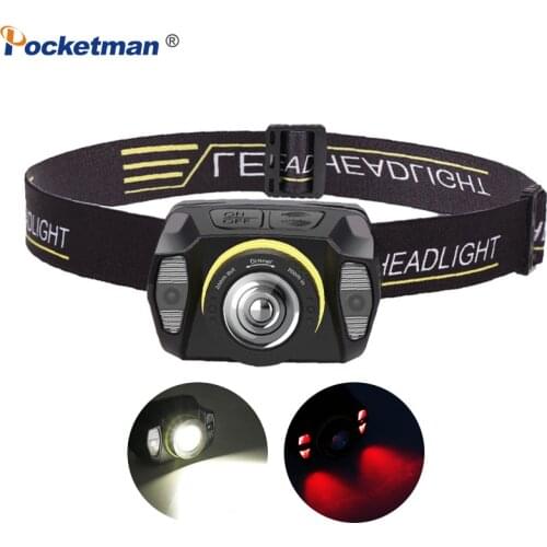 30000LM Portable Head light Rechargeable with Sensor USB LED Headlamp Super Bright Red Lights Waterproof Zoom Lantern Lamp