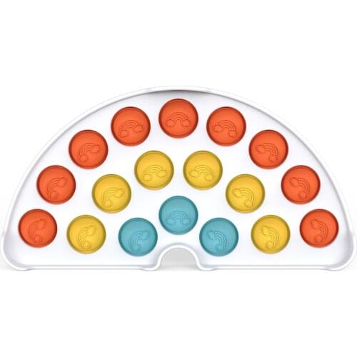 Push Bubble Sensory Toy Rainbow Bridge Autism Needs Squishy Stress Reliever Anxiety Anti-Stress Children Adult Desktop Game