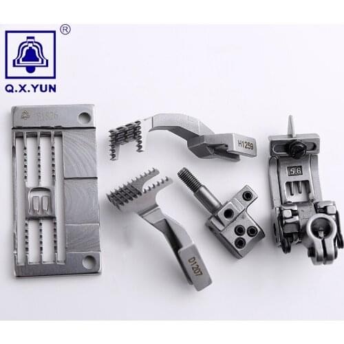 Q.X.YUN Sewing Machine For SIRUBA F007E-W122/UTG E1826 Machine Oversealing Machine Parts H1259/D1207 feed dog Gauge Set