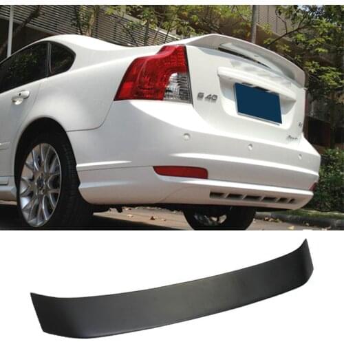 Car Trunk Spoiler Carbon Fiber FPR Auto Rear Trunk Wing Refit Accessories Spoiler For Volvo S40 2004-2012