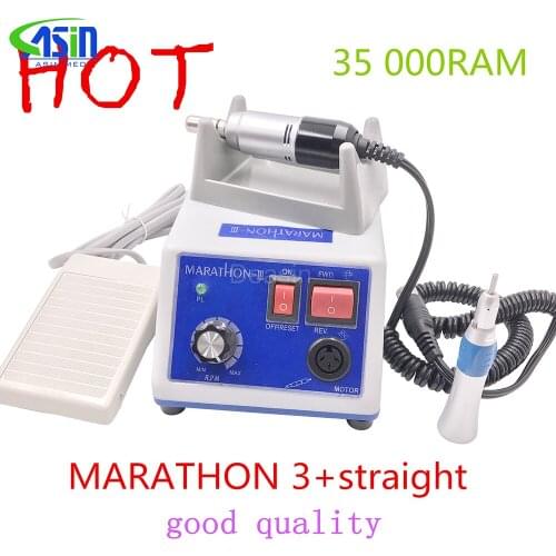 Dental Lab micromotor polish with contra angle handpiece SEAYANG MARATHON 3 Electric Motor