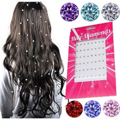 2 Bags Beautiful Hot Drilling Crystal Glass Rhinestone Hairdressing Women Fashion New Stylish Hair Dress Accessories Headwear