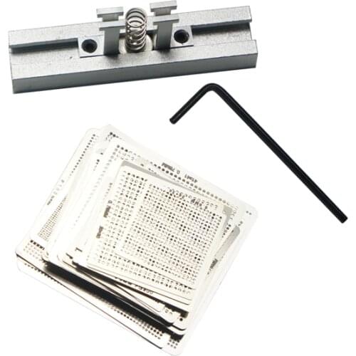 29pcs Universal Direct Heating BGA Stencils Templates with Reballing Jig