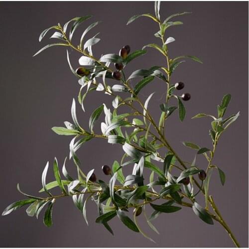 Top Grade 90cm Artificial Olive Branch Flower For Home Decoration Silk Flower Branch Wedding Party Sample Room Decor