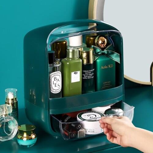 Large-capacity Cosmetic Storage Box, Transparent Desktop Dust-proof Storage Box, Drawer Type Skin Care Storage Box