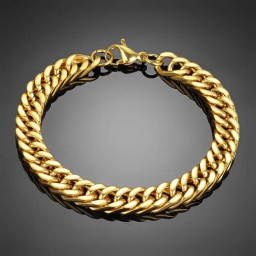 Zhongshang Men Titanium Stainless Steel Bracelet cuir for Mens bracelets & bangles Women Snap Jewelry Chain Charm Male Fashion