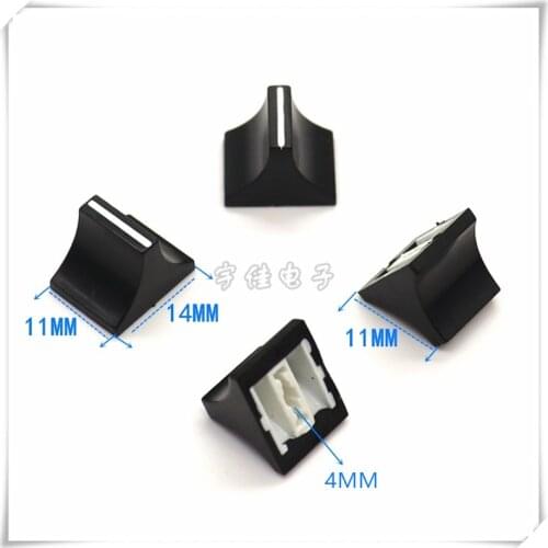 10 Piece 14×11×11MM straight slide potentiometer mixer push rod cap plastic console volume hat inner hole 4MM