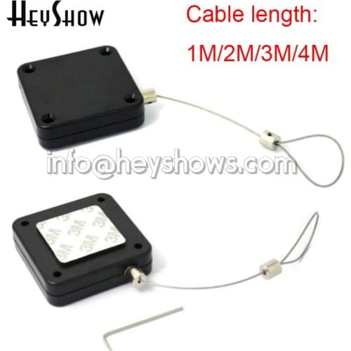 10PCS Square Telescopic Security Super Long 1M/2M/3M/4M Safe Pull Wire Box Recoiler Product Secure Wire Rope Anti-theft Chain