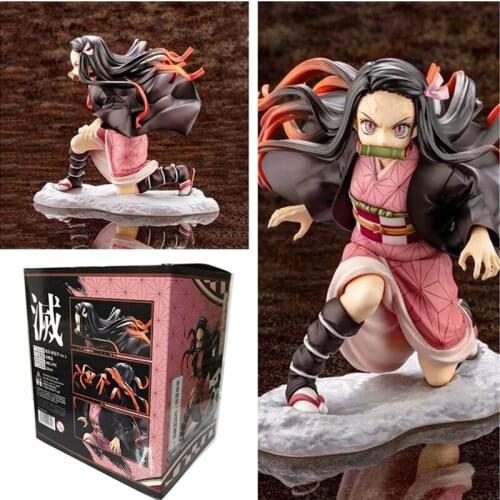 15cm Anime Figurine Demon Slayer Kimetsu no Yaiba Kamado Nezuko Figure PVC Model toys Japan Comic character Change face Nezuko
