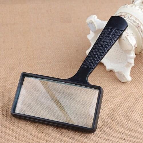 3.5X Rectangular Magnifying Glass Handle Magnifier for Reading