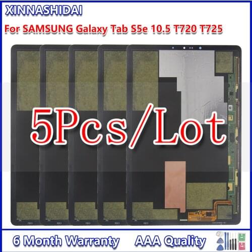 5pcs10.5'' NEW LCD Screen For Samsung Galaxy Tab S5e LCD Dispaly Assembly for SM-T720 SM-T725 Panel LCD Touch Screen Digitizer