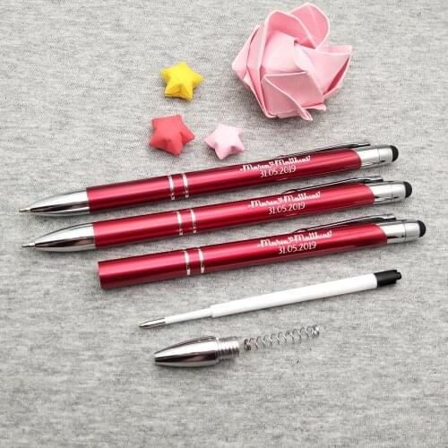 60pcs /lot Promotional Capacitive Touch Stylus Pen for smartphone Pad for all tablets metal pen can laser engraving company logo