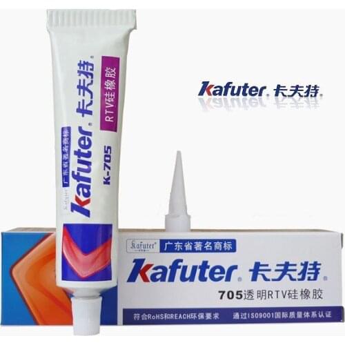 Free shipping 2pc/lot Genuine Kafuter k-705 RTV Silicone Rubber Electronic Glue Sealant Transparent Organosilicon 45g