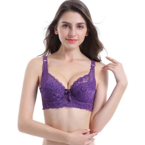 Sexy Lace Bra Women Bralette Lingerie Hot Full Cup Thin B C D Cup Large Size Underwear Adjustable Womens Bra Push Up Brassiere
